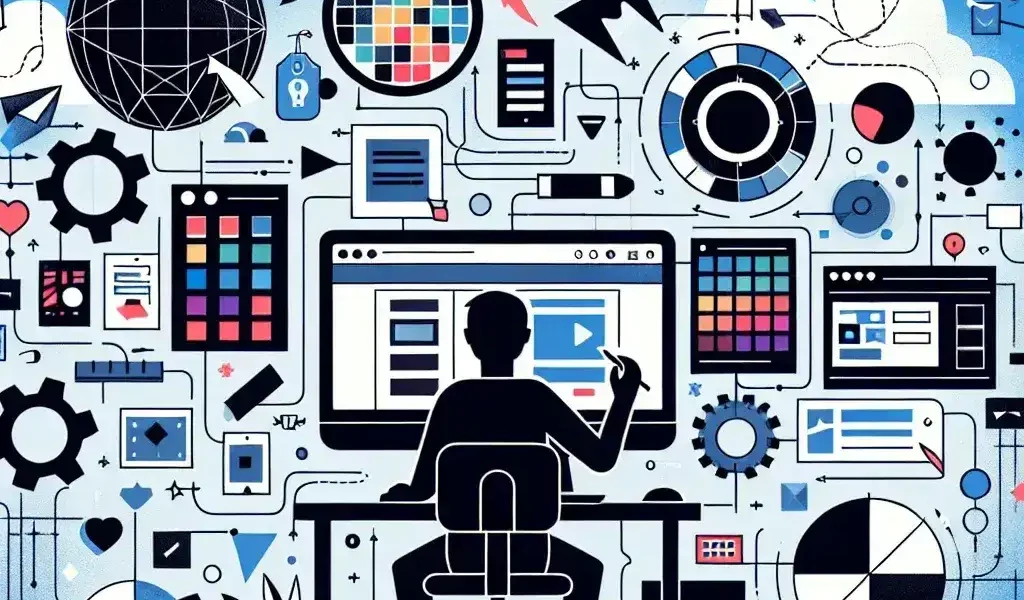 "Langkah-langkah membuat website sederhana tanpa coding - ilustrasi proses pembuatan website dengan alat yang ramah pengguna."