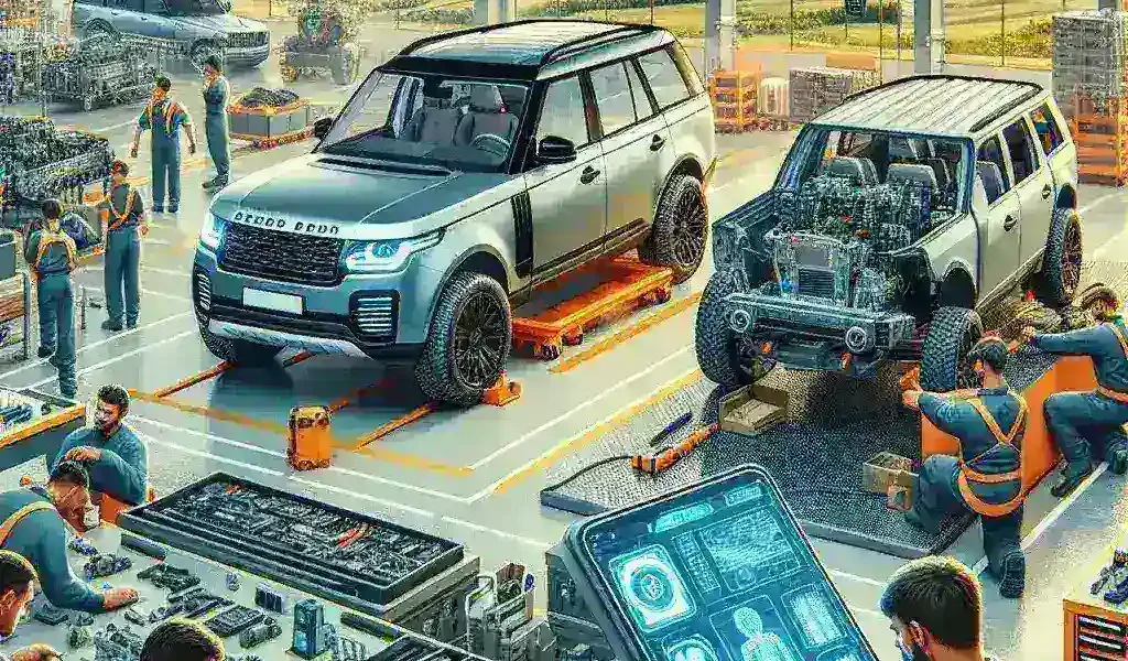 Alt text: "Produsen Jeep Stellantis dan Foxconn berkolaborasi dalam pengembangan perangkat lunak kendaraan dan layanan terhubung, menggambarkan inovasi teknologi otomotif terkini."