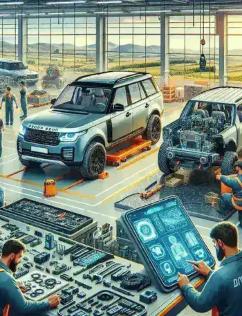 Alt text: "Produsen Jeep Stellantis dan Foxconn berkolaborasi dalam pengembangan perangkat lunak kendaraan dan layanan terhubung, menggambarkan inovasi teknologi otomotif terkini."