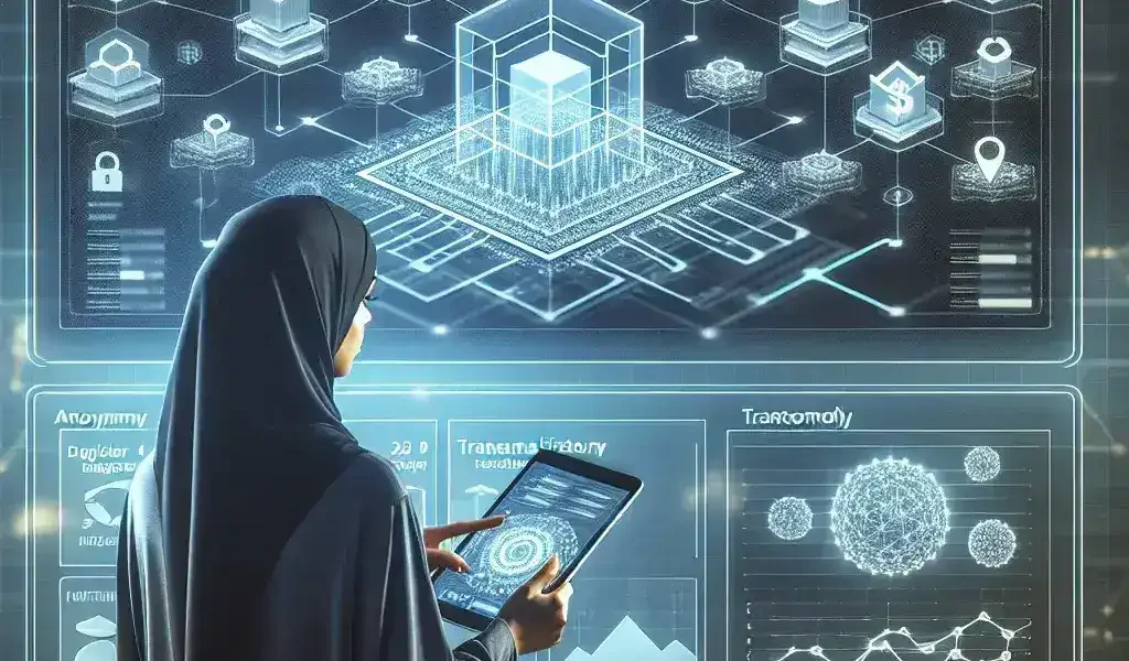 "Startup fintech Syariah Indonesia menggunakan teknologi blockchain untuk mengembangkan sistem zakat digital yang transparan dan aman."