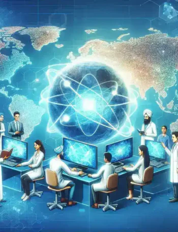 "Microsoft Quantum-as-a-Service announcement image showcasing advanced quantum computing technology for global researchers."